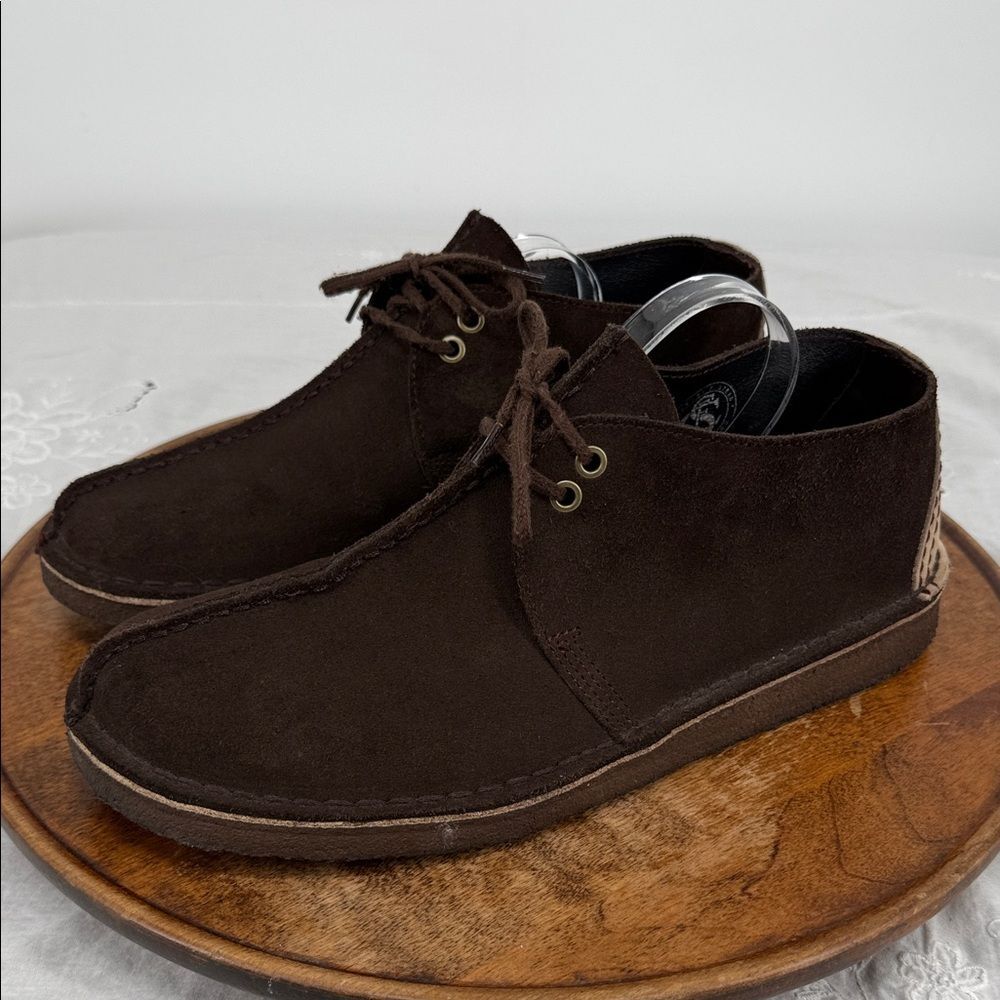 Clarks Originals Boots Mens 11.5 M Desert Trek Brown Suede Chukka Moccasin - Picture 1 of 11